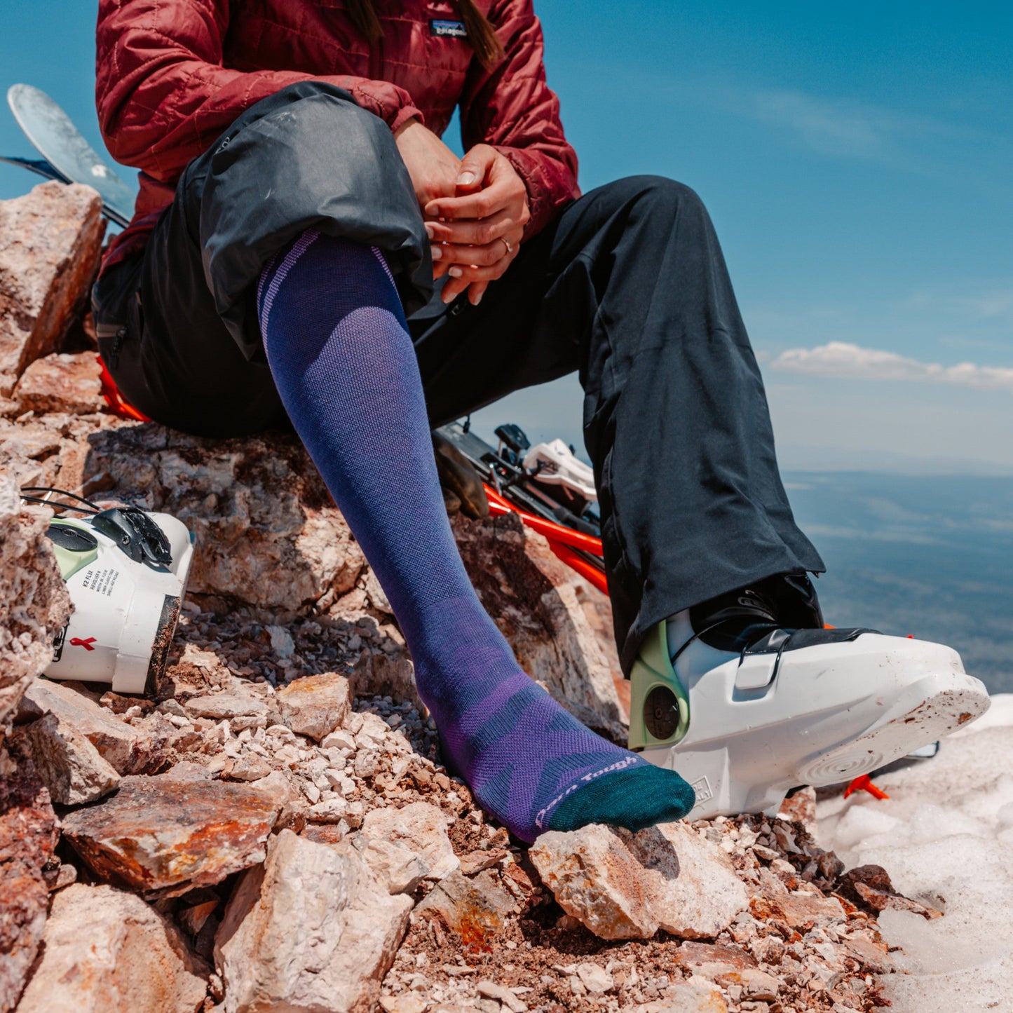 Women's Peaks Over-The-Calf Ultra-Lightweight Ski & Snowboard Sock-Last Chance