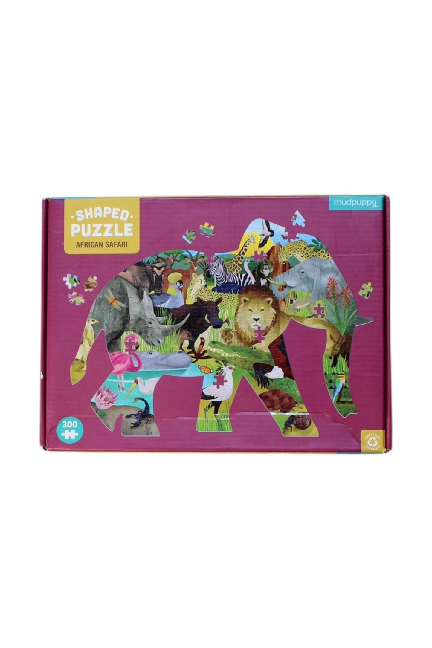 Mudpuppy Shaped Puzzle African Safari O/S