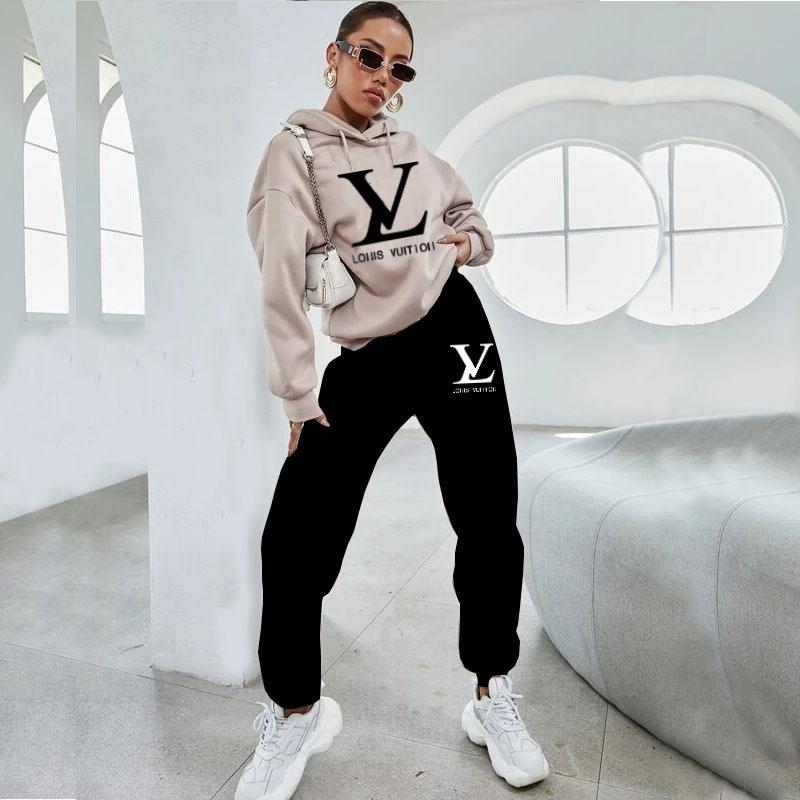 Fashion Versatile Women's Hoodie Two-piece Set 1023112715