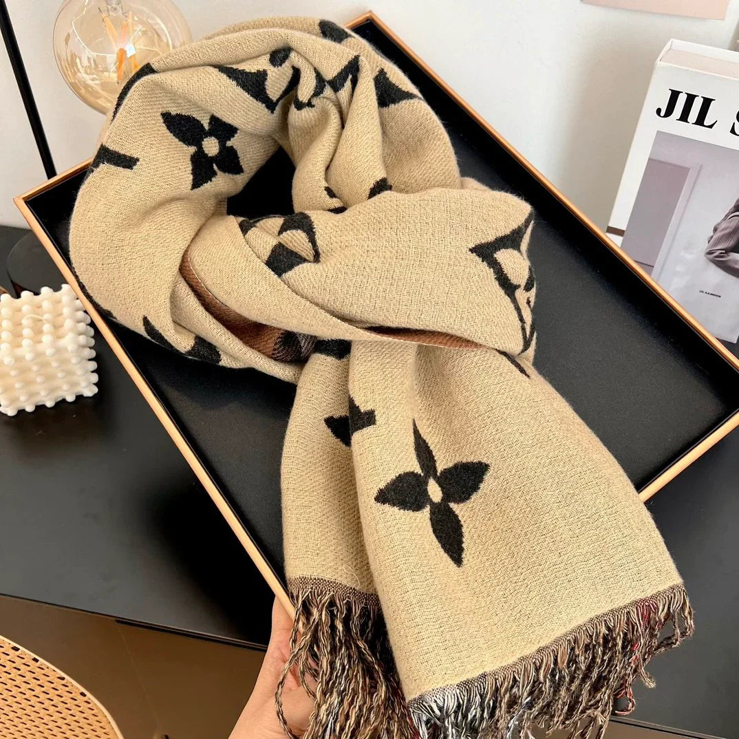 Fashion and versatile double-sided cashmere scarf 1023112924