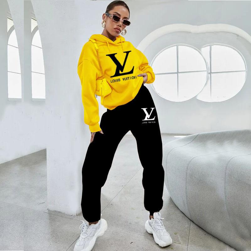 Fashion Versatile Women's Hoodie Two-piece Set 1023112715