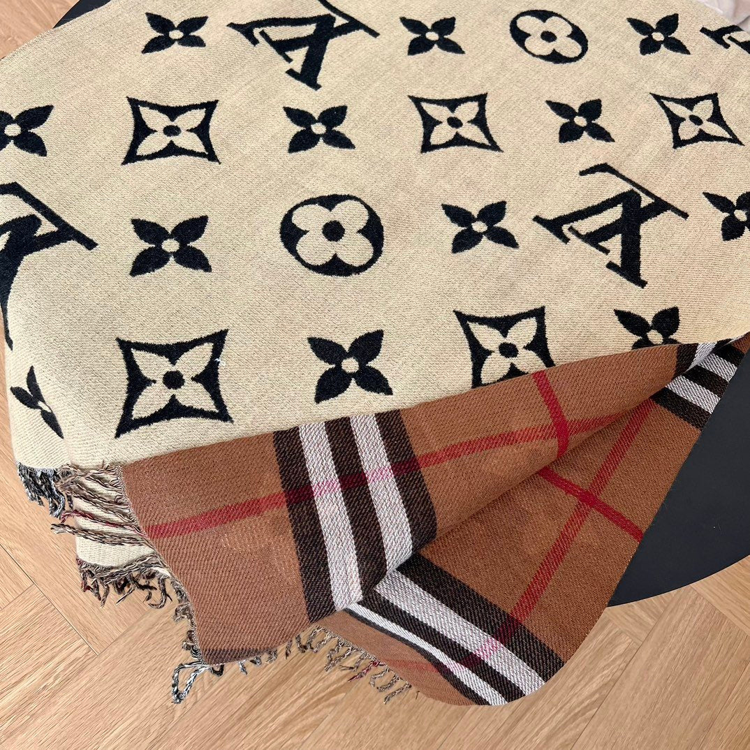 Fashion and versatile double-sided cashmere scarf 1023112924