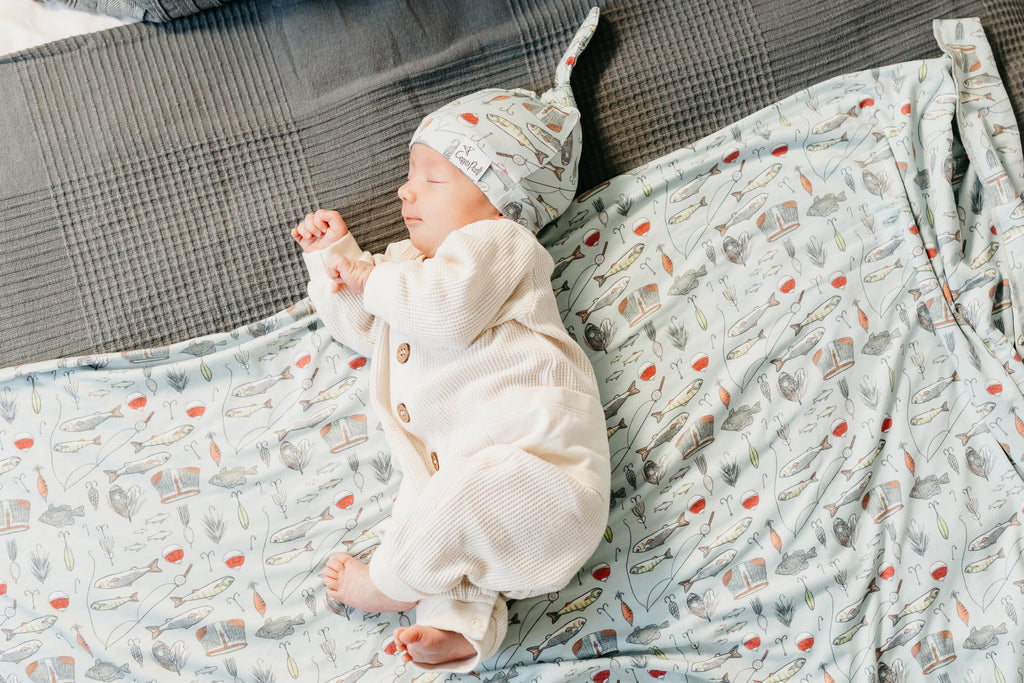 Trout Knit Swaddle Blanket