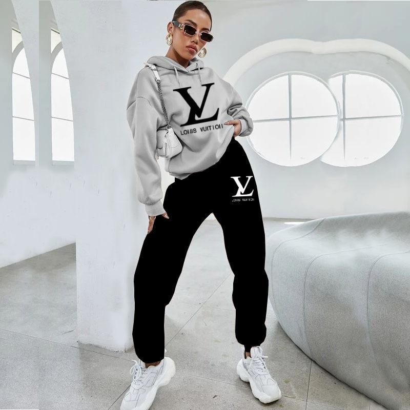 Fashion Versatile Women's Hoodie Two-piece Set 1023112715