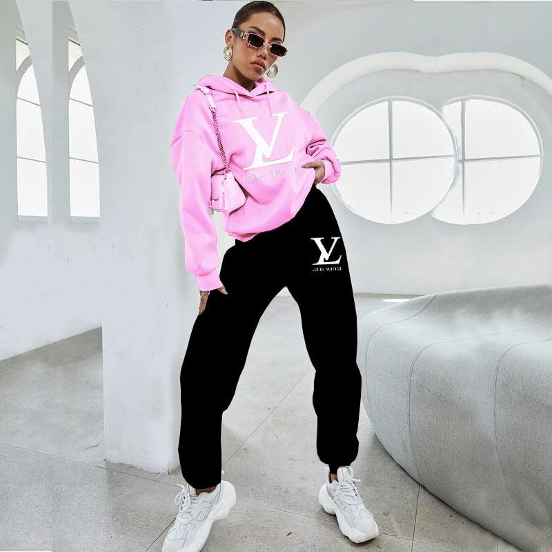 Fashion Versatile Women's Hoodie Two-piece Set 1023112715