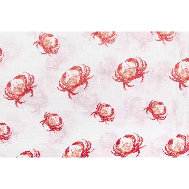 Pink Crab Swaddle Blanket