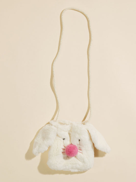 White Plush Bunny Purse