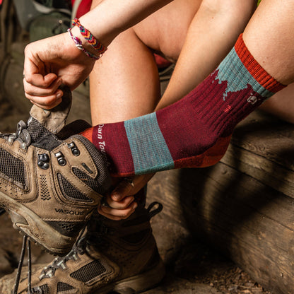 Women's Bear Town Micro Crew Lightweight Hiking Socks