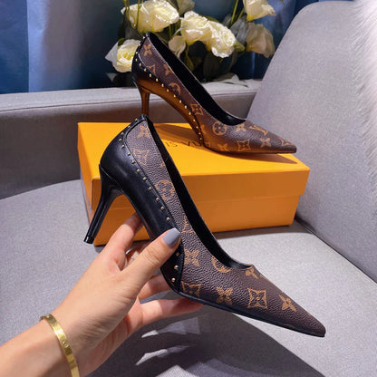 Luxury old flower classic high heels shoes 1024071605