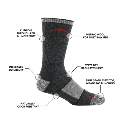 Men's Hiker Boot Full Cushion Midweight Hiking Socks