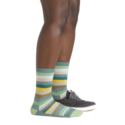Women's Mystic Stripe Crew Lightweight Lifestyle Socks