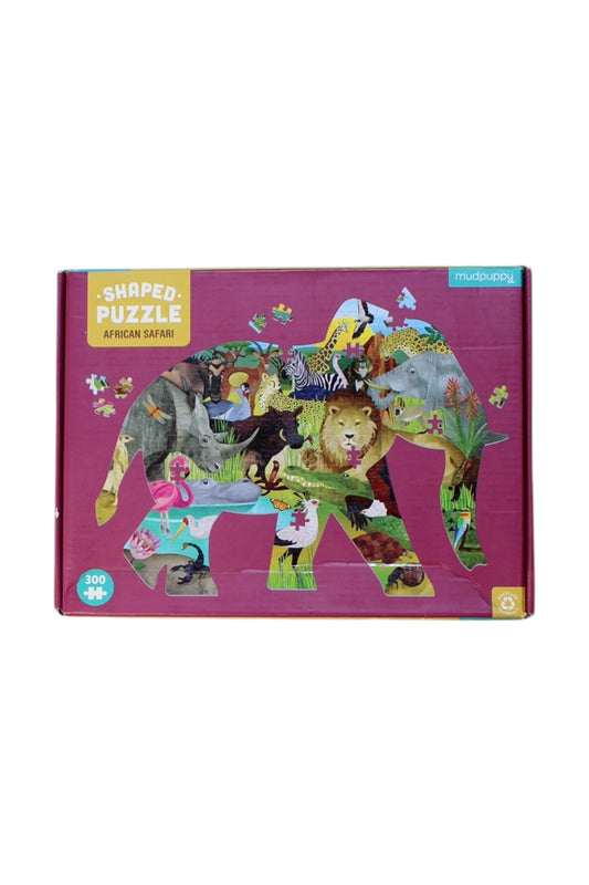 Mudpuppy Shaped Puzzle African Safari O/S