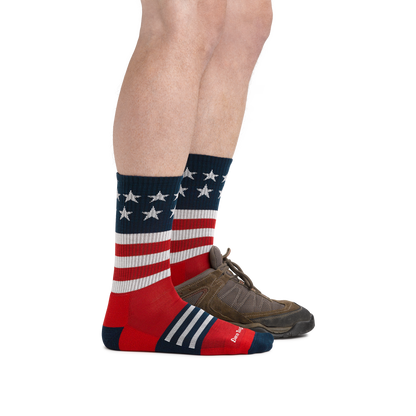 Men's Captain Stripe Micro Crew Lightweight Hiking Socks