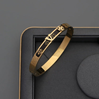 Bracelet Titanium Steel Women's Light Luxury Old Flower Bracelet 1024050903