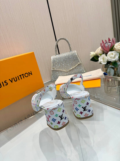 2025 Spring and Summer Multicolor Women's High Heels Sandals XC042504014