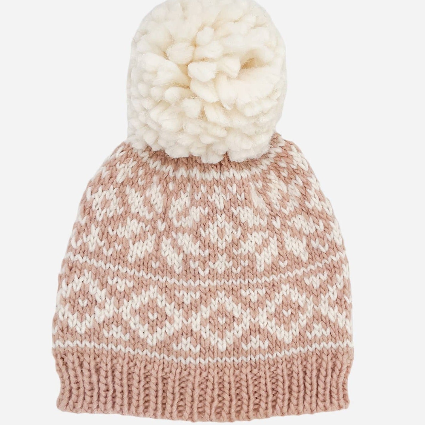 Blush Snowflake Beanie
