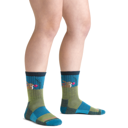 Kids Bubble Bunny Jr. Micro Crew  Lightweight Hiking Sock-Last Chance