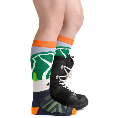Kids Pow Cow Over-the-Calf  Midweight Ski & Snowboard Sock-Last Chance