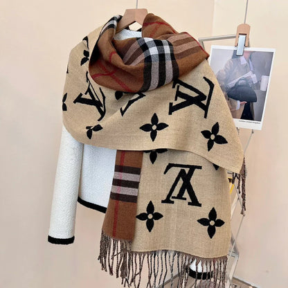 Fashion and versatile double-sided cashmere scarf 1023112924
