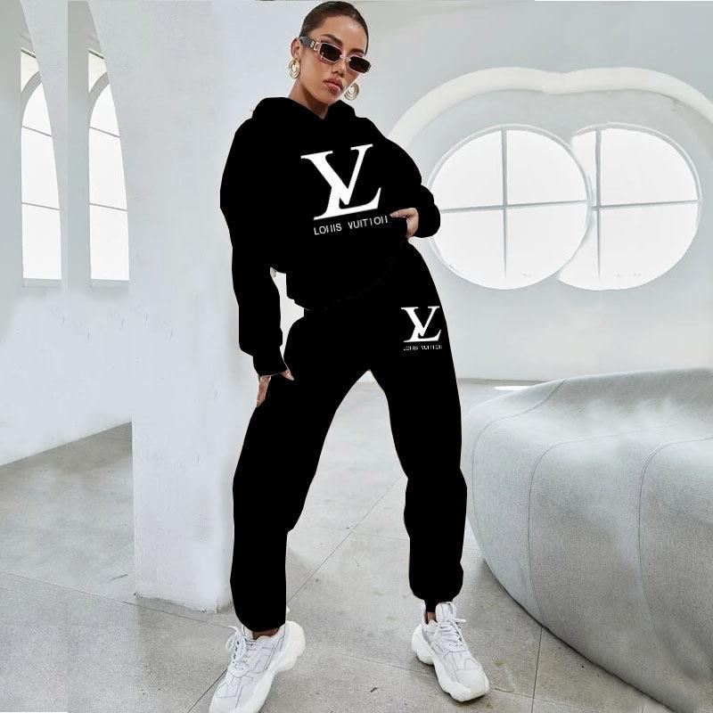 Fashion Versatile Women's Hoodie Two-piece Set 1023112715
