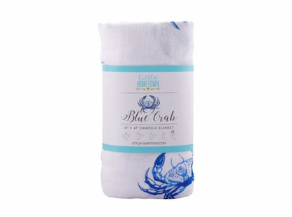 Blue Crab Swaddle Blanket