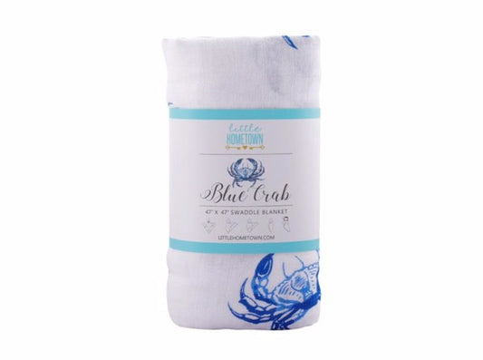 Blue Crab Swaddle Blanket