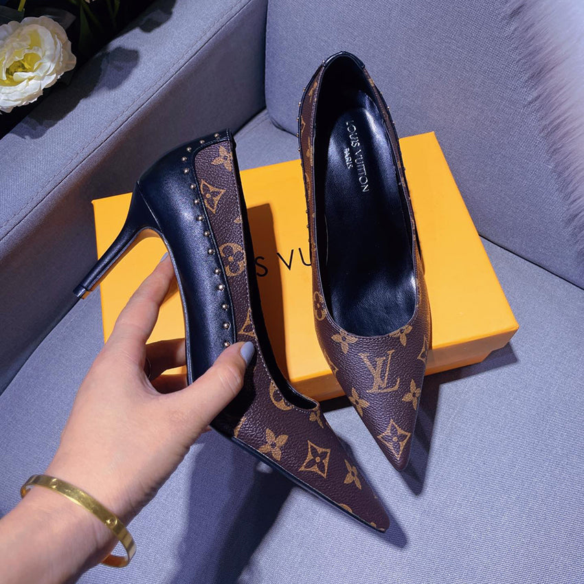 Luxury old flower classic high heels shoes 1024071605