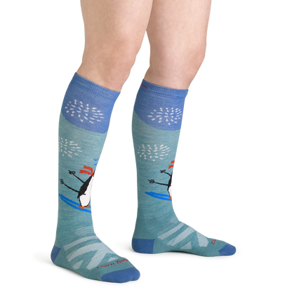 Women's Penguin Peak Over-The-Calf  Midweight Ski & Snowboard Sock-Last Chance