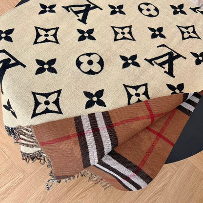 Fashion and versatile double-sided cashmere scarf 1023112924