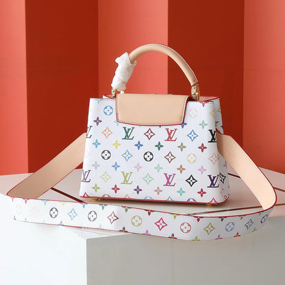 Litchi Wristlet Flap Head Women's Crossbody Bag 1025043004