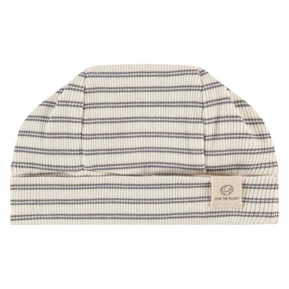 Grey Stripe Baby Hat