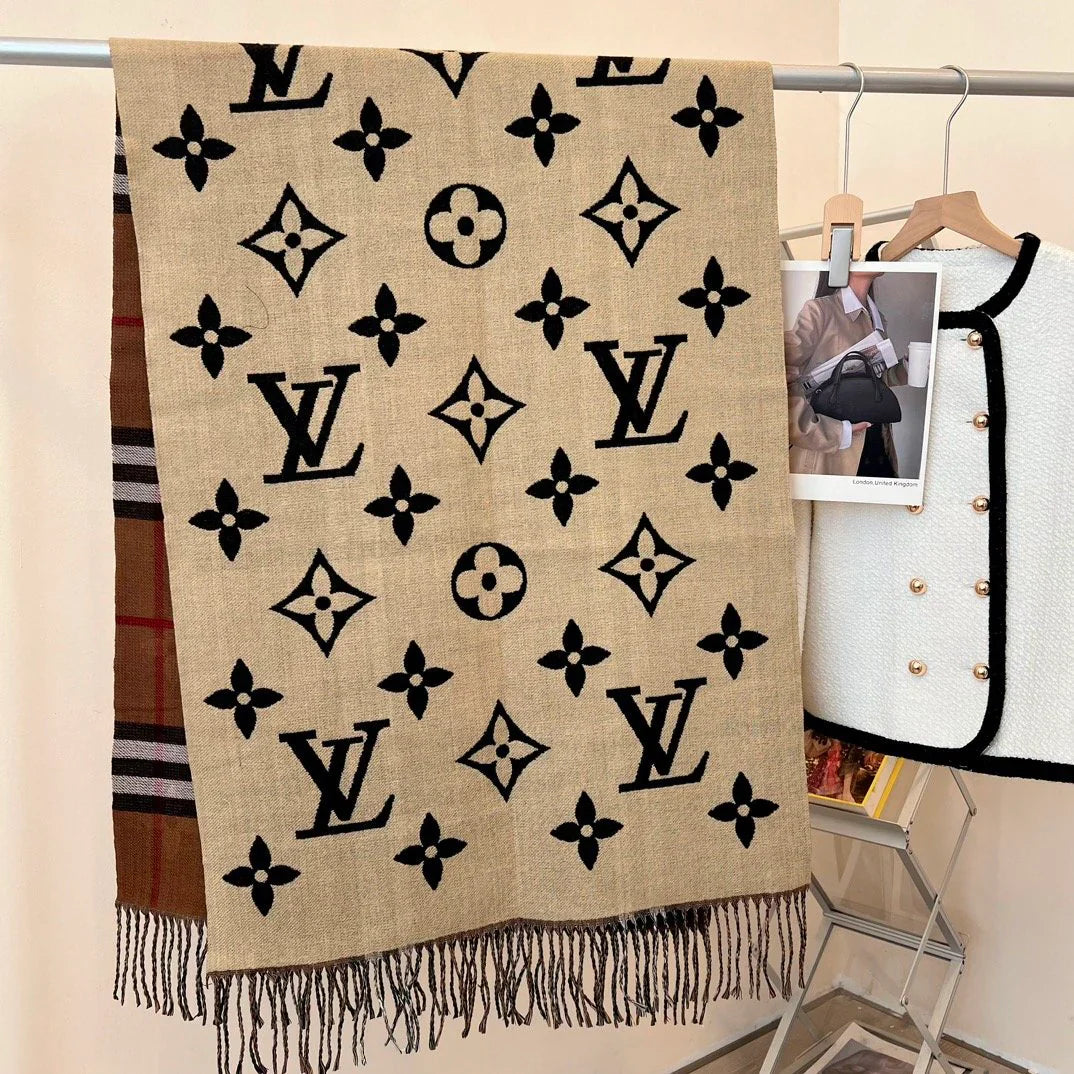 Fashion and versatile double-sided cashmere scarf 1023112924