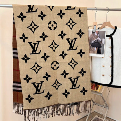 Fashion and versatile double-sided cashmere scarf 1023112924