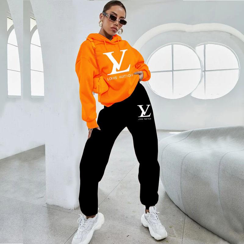 Fashion Versatile Women's Hoodie Two-piece Set 1023112715