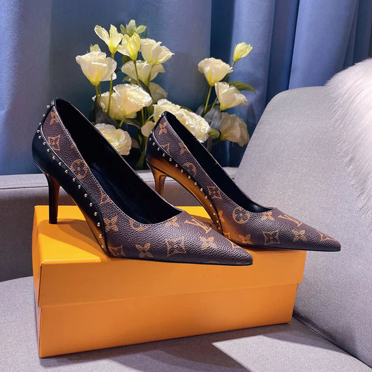 Luxury old flower classic high heels shoes 1024071605