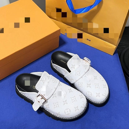 23/24 Classic V Logo printed round toe unisex slippers PD 0423111403
