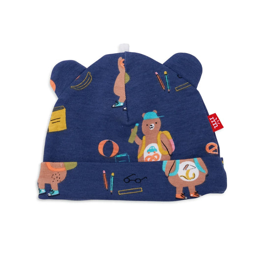 Navy First Class Organic Cotton Hat with Ears