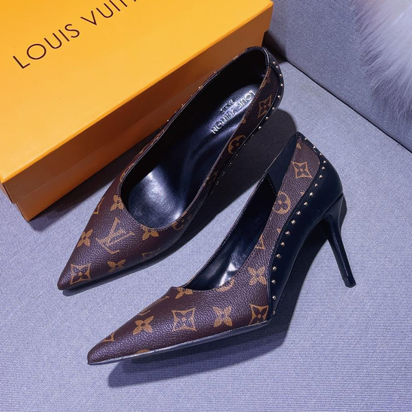 Luxury old flower classic high heels shoes 1024071605