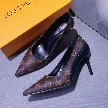 Luxury old flower classic high heels shoes 1024071605