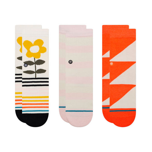 Options Kids Crew Sock 3 Pk./Flower