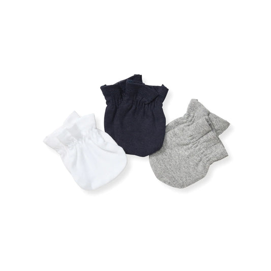 Baby Mittens 3Pk | Midnight/Grey/Cloud