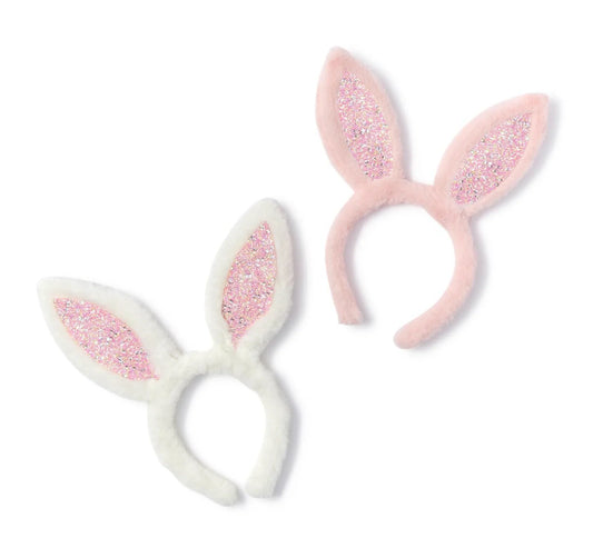 Faux Fur Glitter Bunny Ears