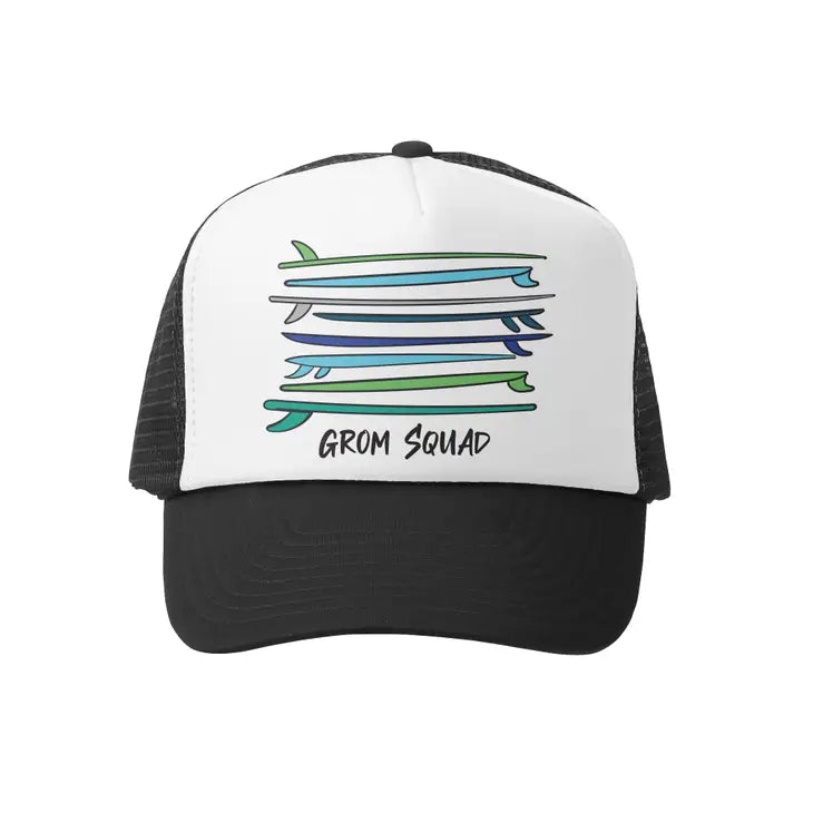 Grom Boards Hat/Black & White