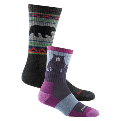 Men's and Women's Bear 2-Pack Hiking Socks