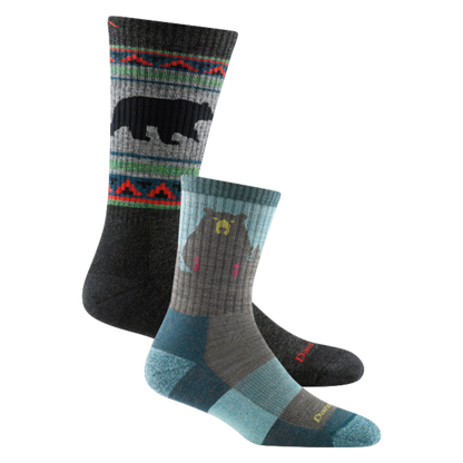 Men's and Women's Bear 2-Pack Hiking Socks