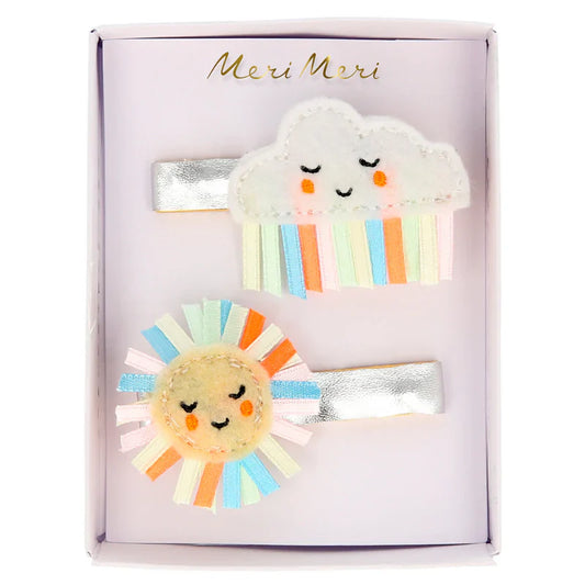 Rainbow Sun & Cloud Clips